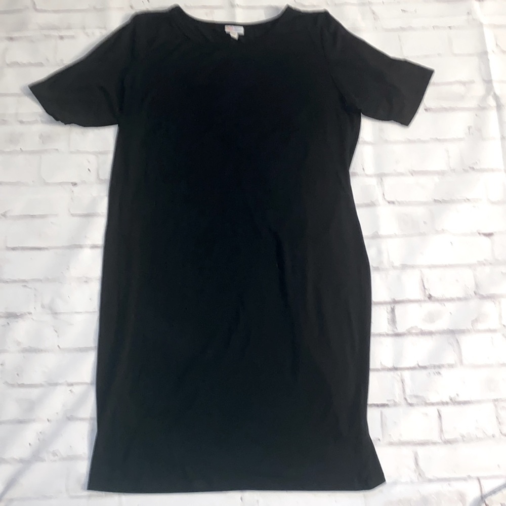 EUC 3XL Black LuLaRoe Julia T-shirt Sheath Dress Short Sleeve Bodycon